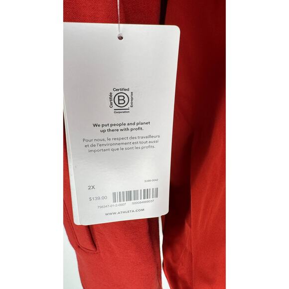 Athleta On My Way Triumph Hoodie Red Womens Plus Size 2X New Athleisure - Picture 7 of 11
